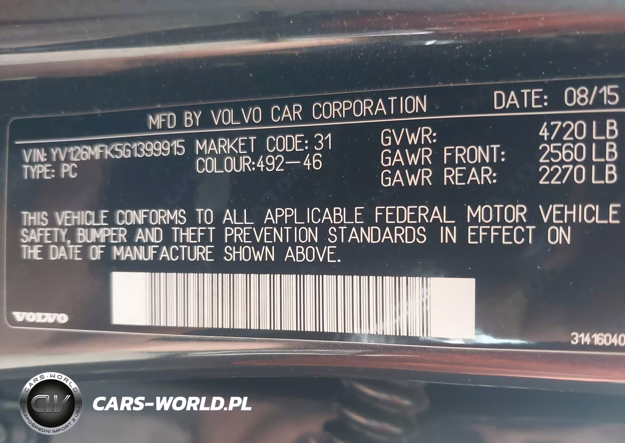 2016 Volvo S60 T5 Drive-E Premier VIN:YV126MFK5G1399915 - 9