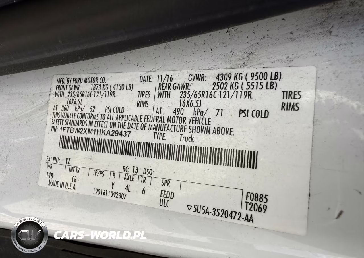 2017 Ford Transit-350 VIN:1FTBW2XM1HKA29437 - 9