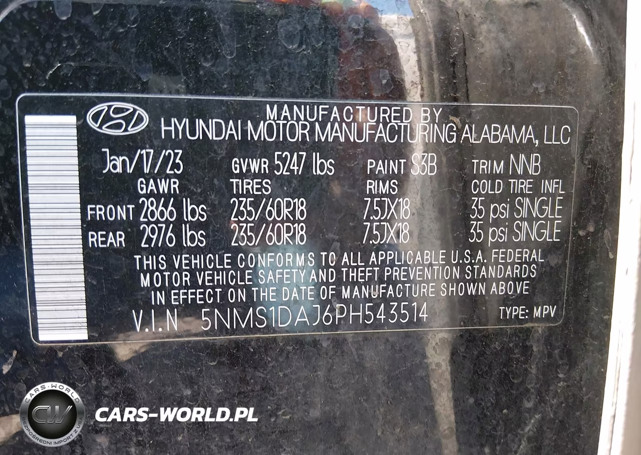 2023 Hyundai Santa Fe Se VIN:5NMS1DAJ6PH543514 - 9