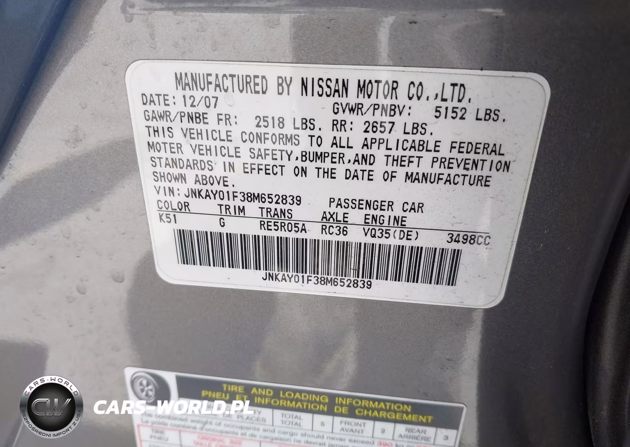 2008 Infiniti M35X VIN:JNKAY01F38M652839 - 9