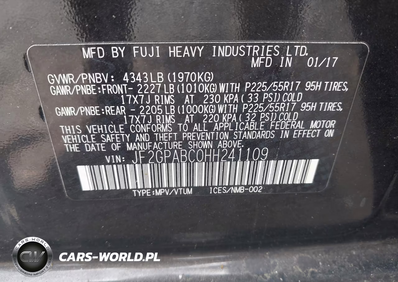 2017 Subaru Crosstrek 2.0I Premium VIN:JF2GPABC0HH241109 - 9