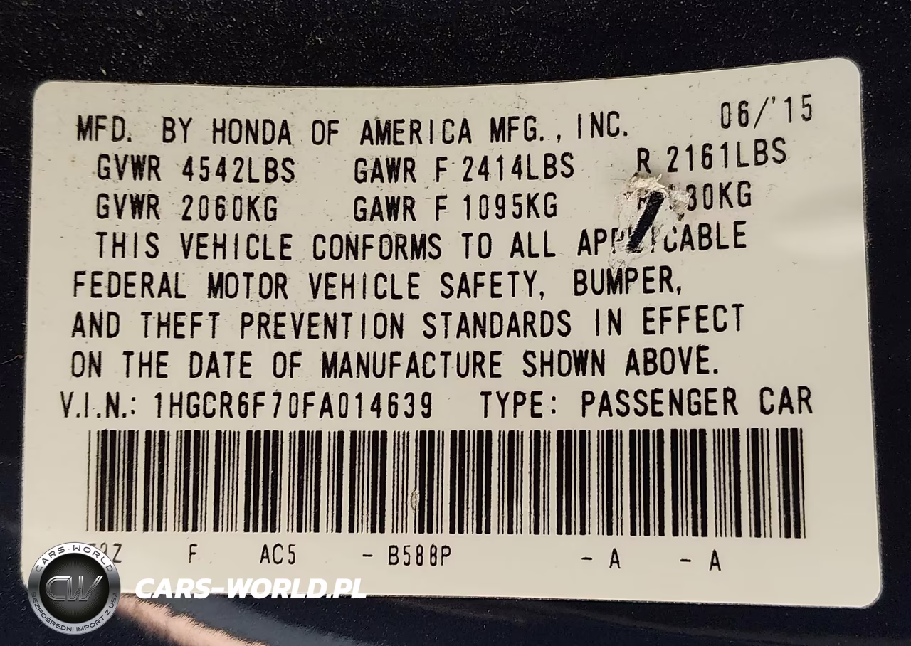2015 Honda Accord Hybrid Touring VIN:1HGCR6F70FA014639 - 9