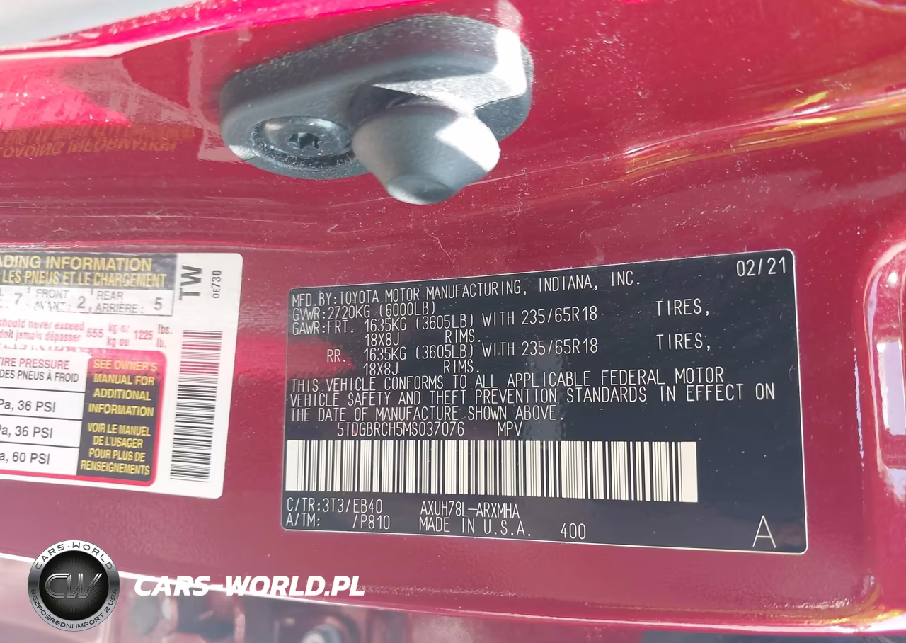 2021 Toyota Highlander Hybrid Xle VIN:5TDGBRCH5MS037076 - 9