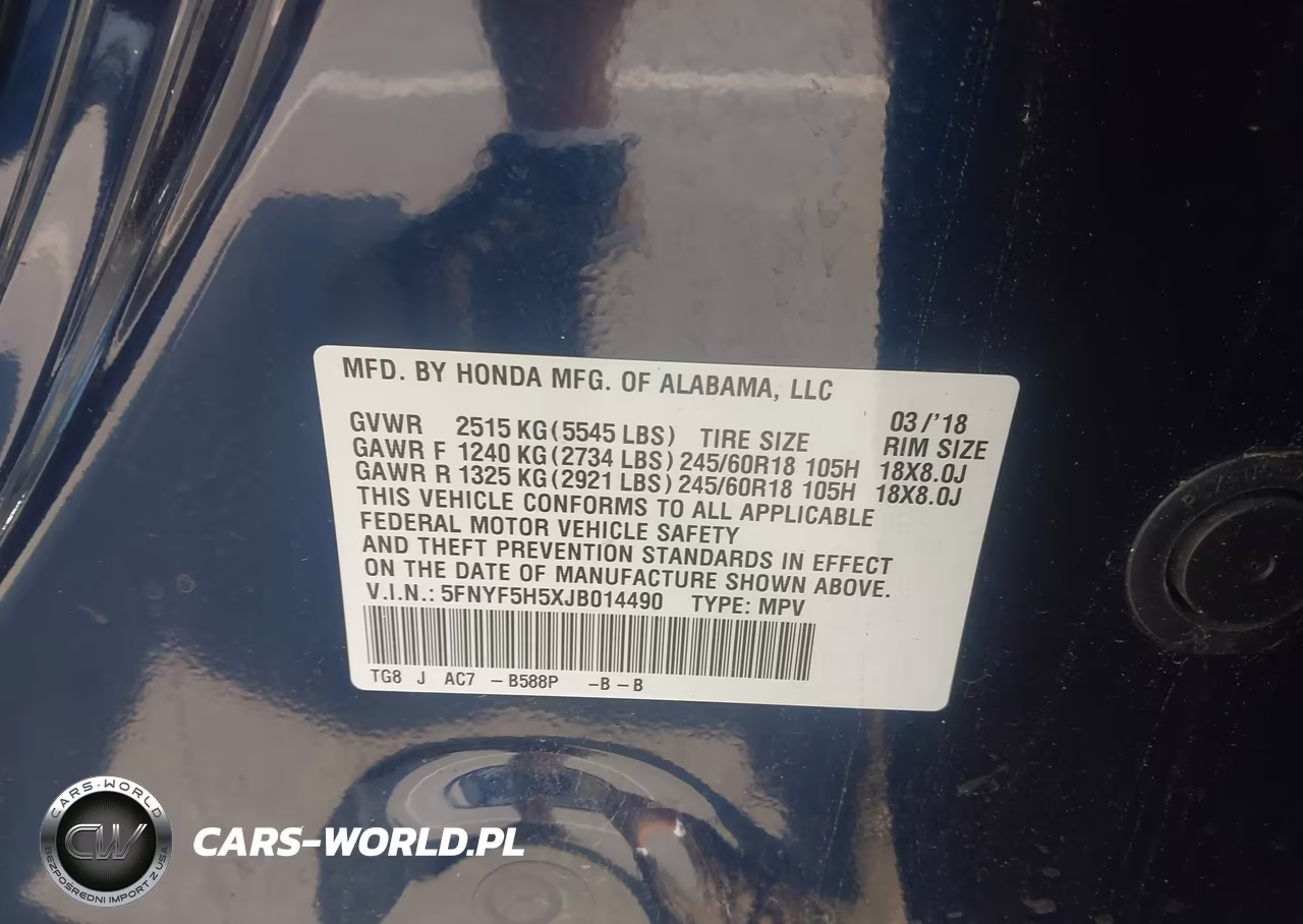 2018 Honda Pilot Ex-L VIN:5FNYF5H5XJB014490 - 9