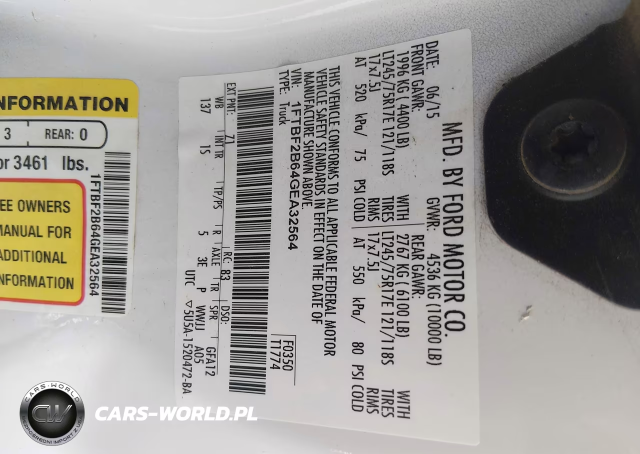 2016 Ford F-250 Xl VIN:1FTBF2B64GEA32564 - 9