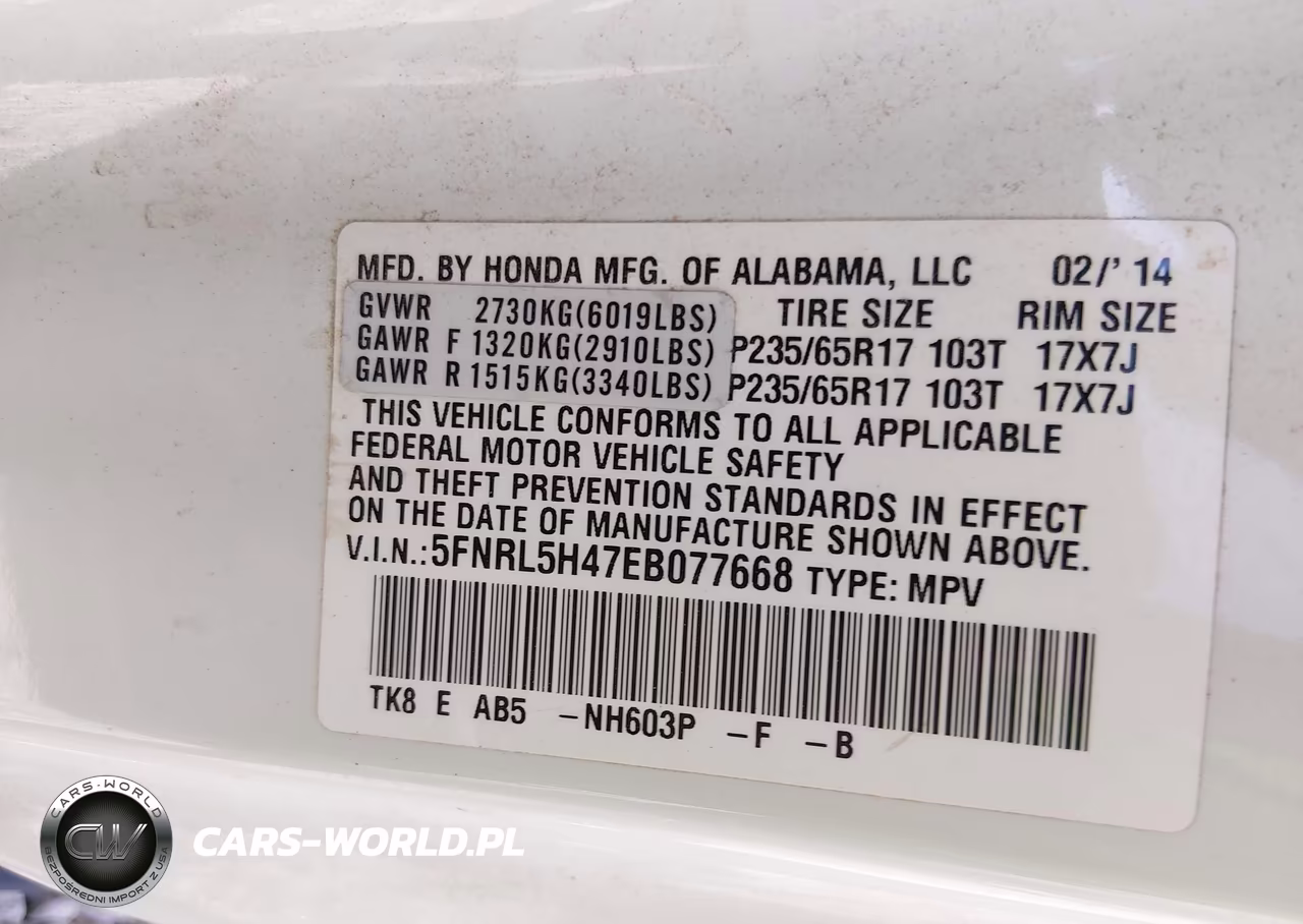 2014 Honda Odyssey Ex VIN:5FNRL5H47EB077668 - 9