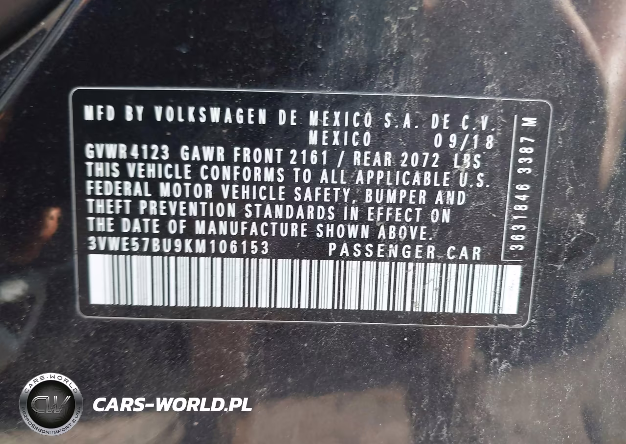 2019 Volkswagen Jetta 1.4T Sel VIN:3VWE57BU9KM106153 - 9