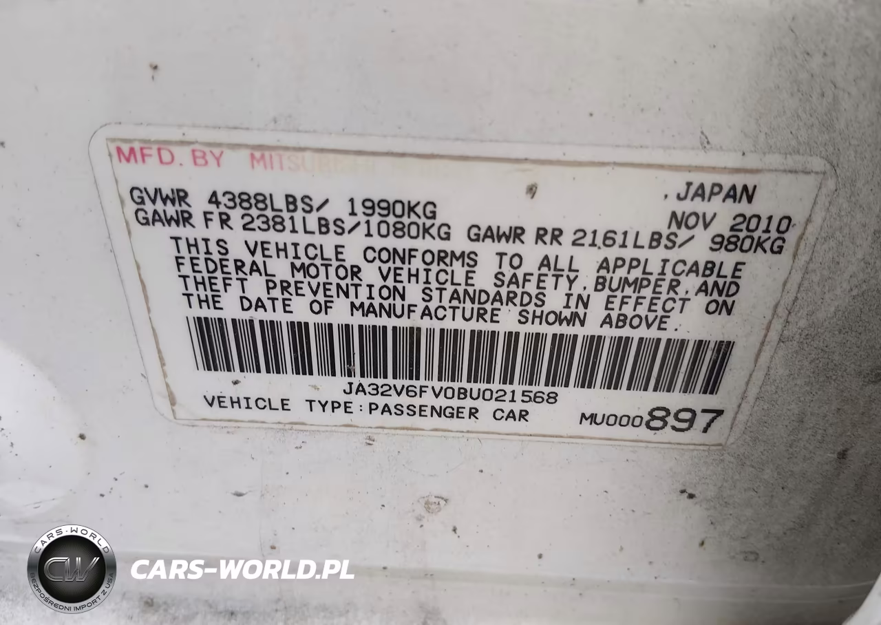 2011 Mitsubishi Lancer Ralliart VIN:JA32V6FV0BU021568 - 9