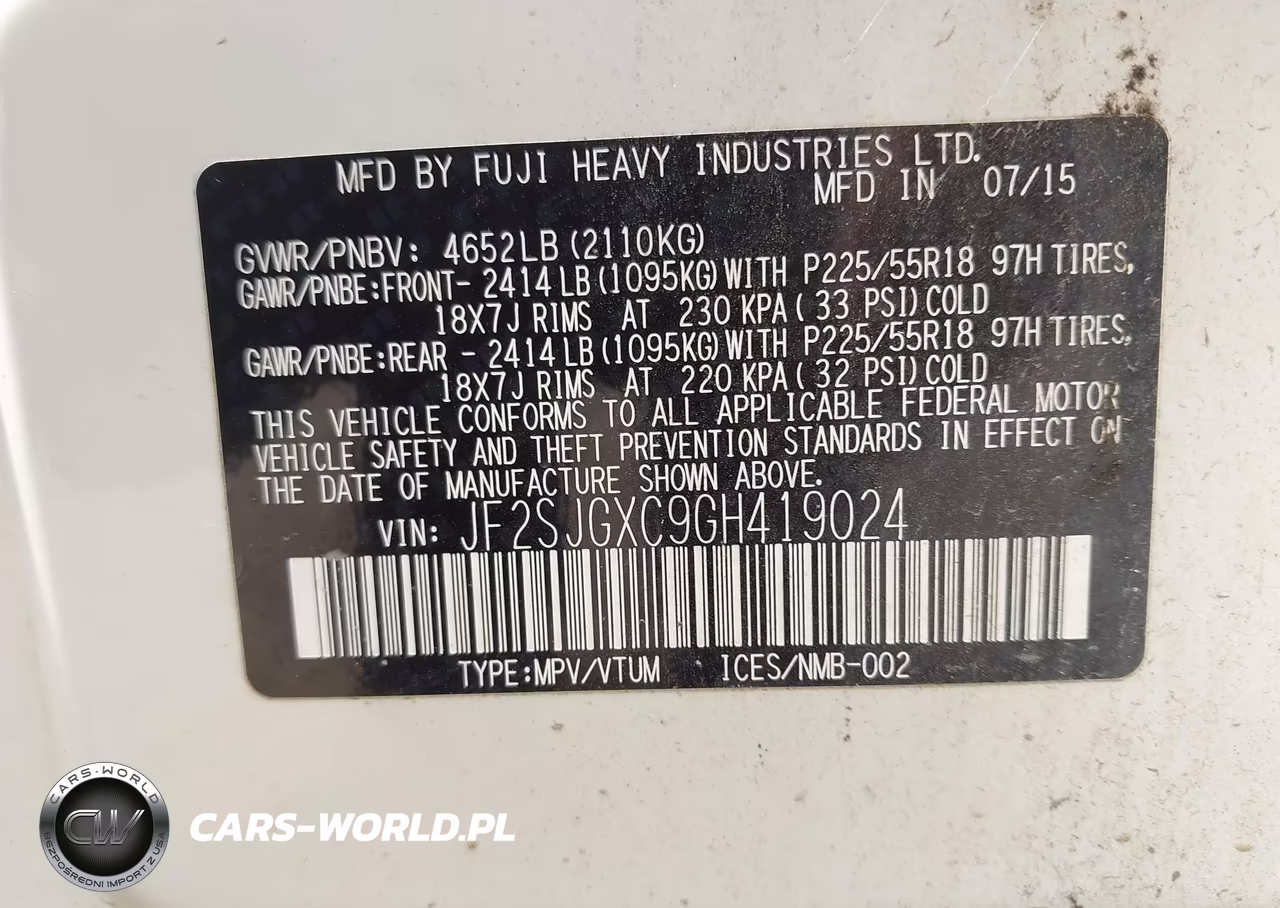 2016 Subaru Forester 2.0Xt Touring VIN:JF2SJGXC9GH419024 - 9