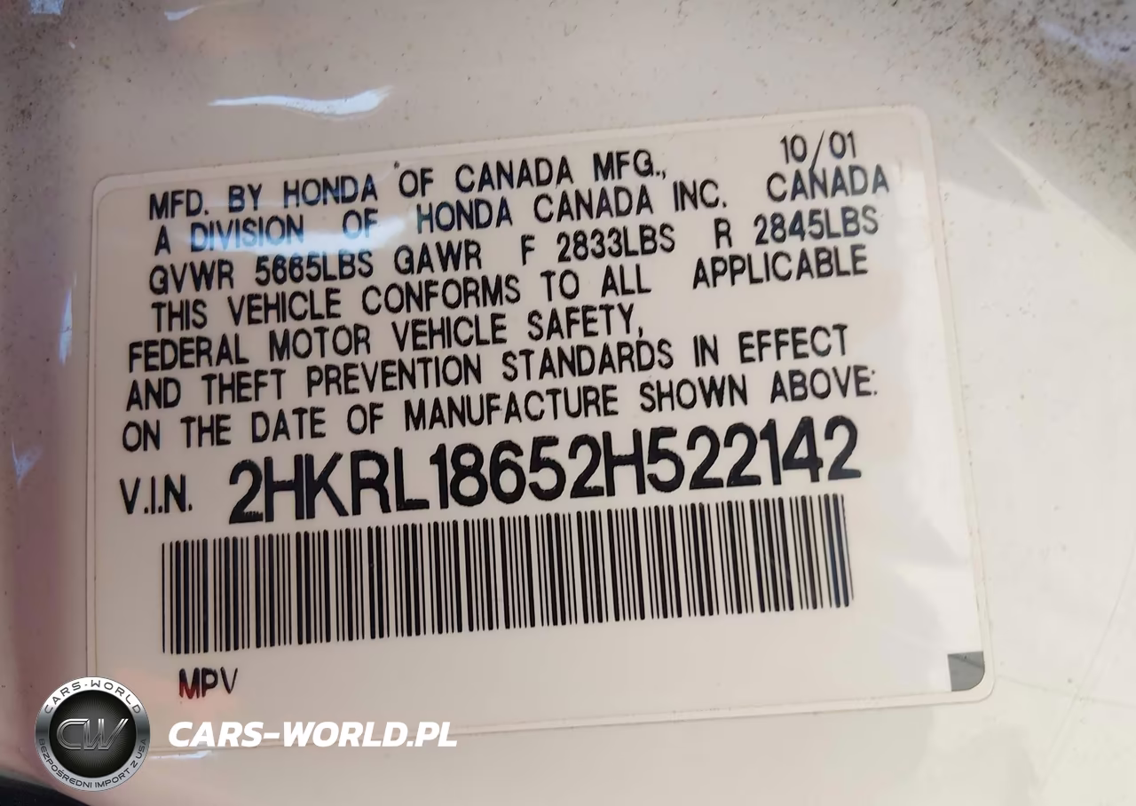 2002 Honda Odyssey Ex VIN:2HKRL18652H522142 - 9