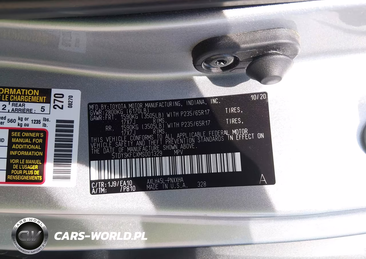 2021 Toyota Sienna Xle VIN:5TDYSKFCXMS001329 - 9