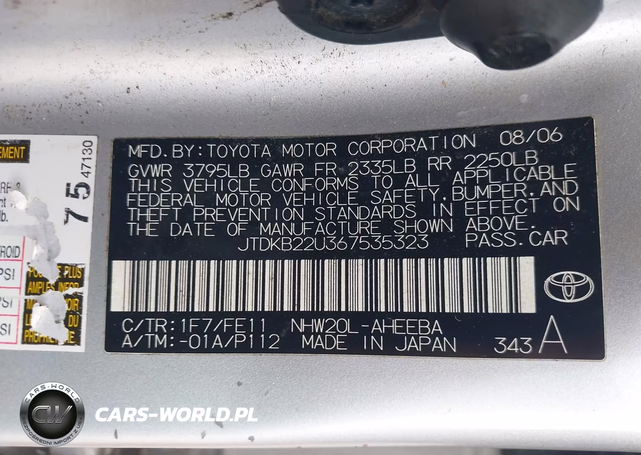2006 Toyota Prius VIN:JTDKB22U367535323 - 9