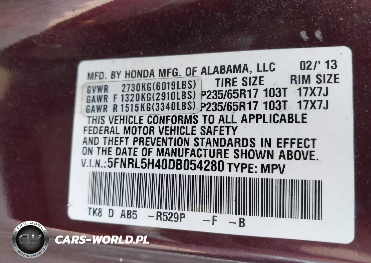 2013 Honda Odyssey Ex VIN:5FNRL5H40DB054280 - 9