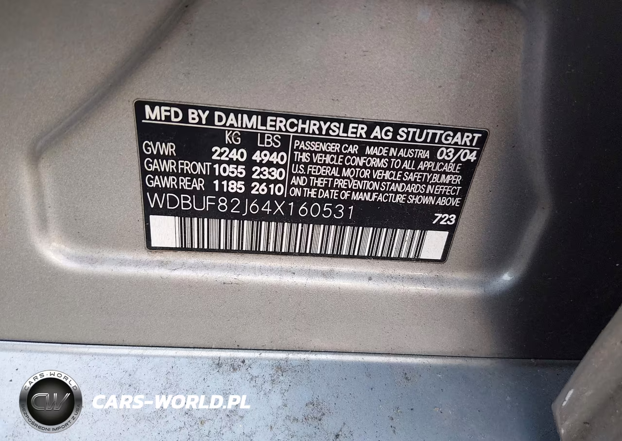 2004 Mercedes-Benz E 320 4Matic VIN:WDBUF82J64X160531 - 9