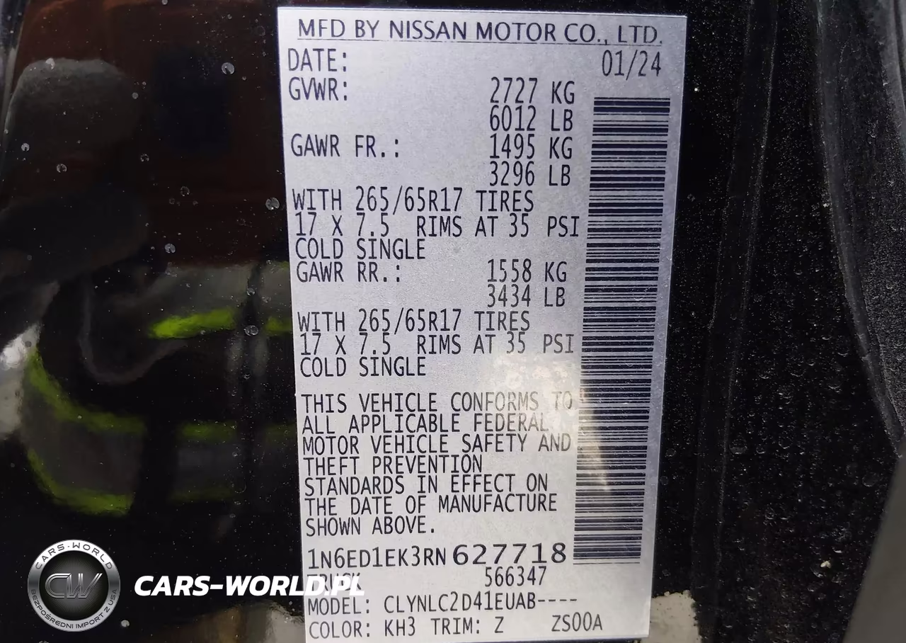 2024 Nissan Frontier Sv 4X4 VIN:1N6ED1EK3RN627718 - 9