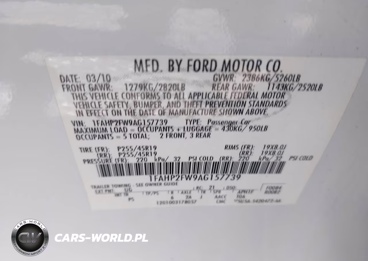 2010 Ford Taurus Limited VIN:1FAHP2FW9AG157739 - 9