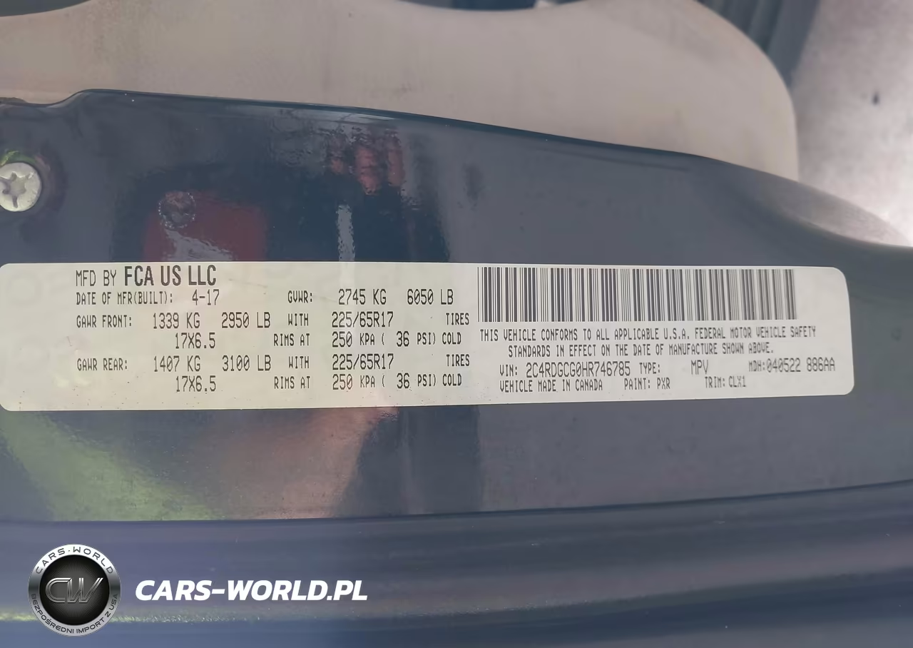 2017 Dodge Grand Caravan Sxt VIN:2C4RDGCG0HR746785 - 9