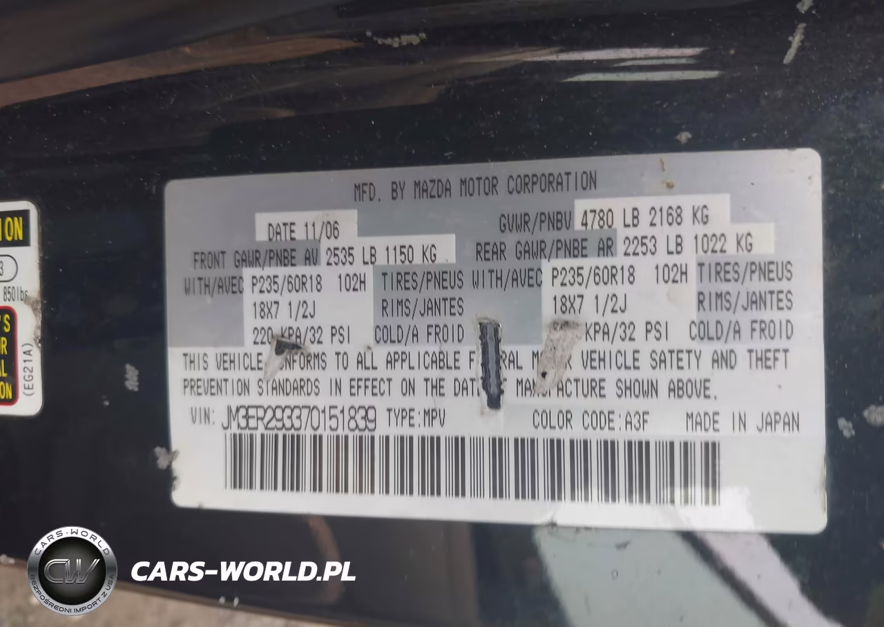 2007 Mazda Cx-7 Sport VIN:JM3ER293370151839 - 9