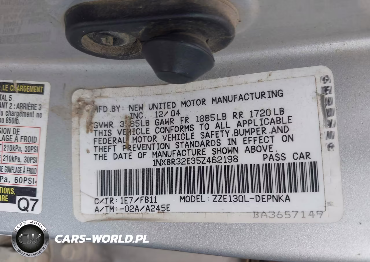 2005 Toyota Corolla Le VIN:1NXBR32E35Z462198 - 9