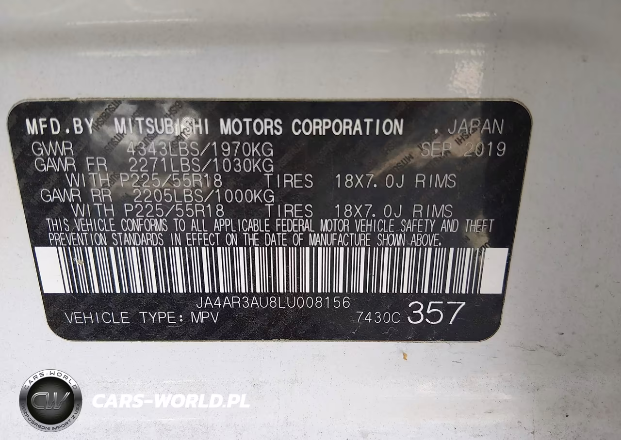 2020 Mitsubishi Outlander Sport 2.0 Se Awc VIN:JA4AR3AU8LU008156 - 9