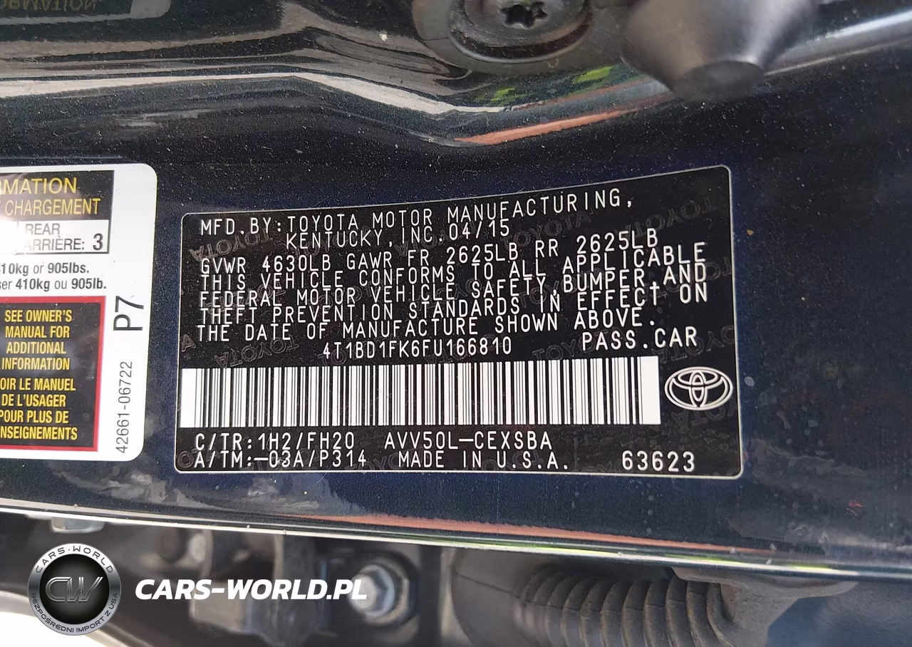 2015 Toyota Camry Hybrid Se VIN:4T1BD1FK6FU166810 - 9