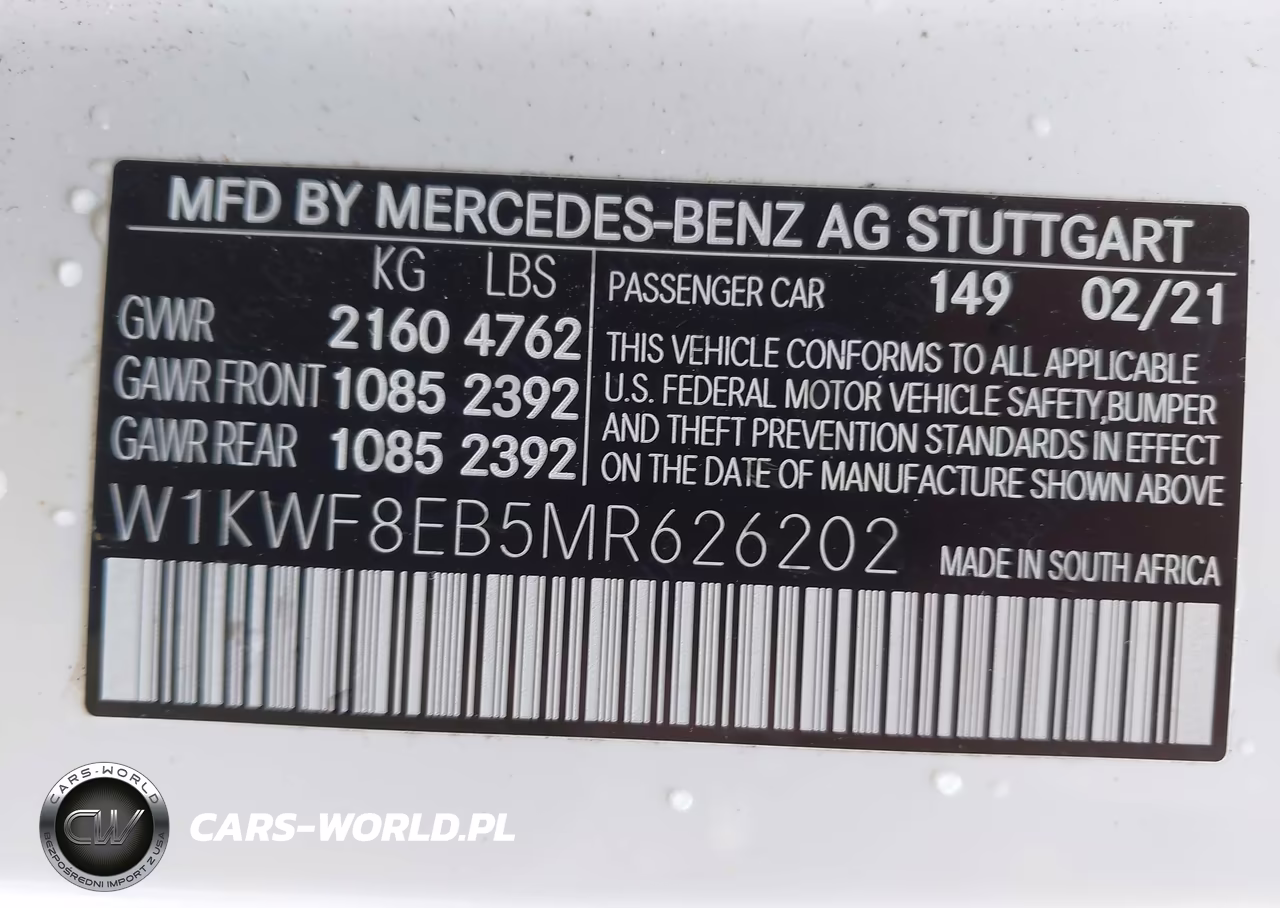 2021 Mercedes-Benz C 300 4Matic VIN:W1KWF8EB5MR626202 - 9