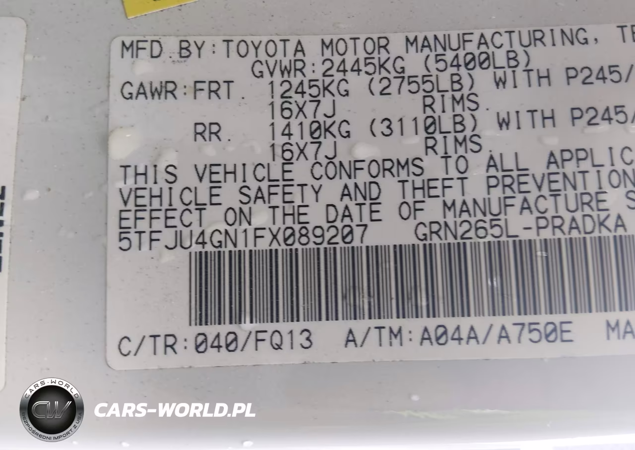 2015 Toyota Tacoma Prerunner V6 VIN:5TFJU4GN1FX089207 - 9