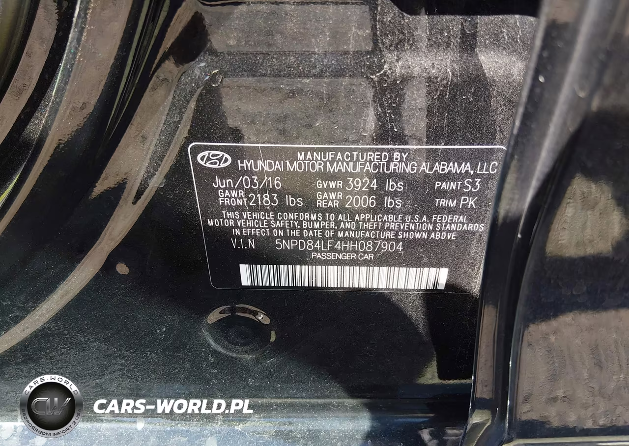 2017 Hyundai Elantra Se VIN:5NPD84LF4HH087904 - 9