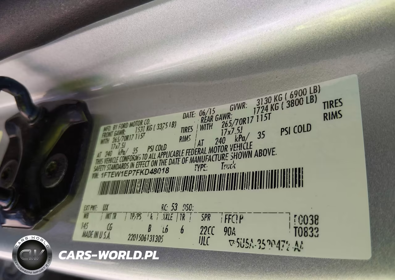 2015 Ford F-150 Xl VIN:1FTEW1EP7FKD48018 - 9