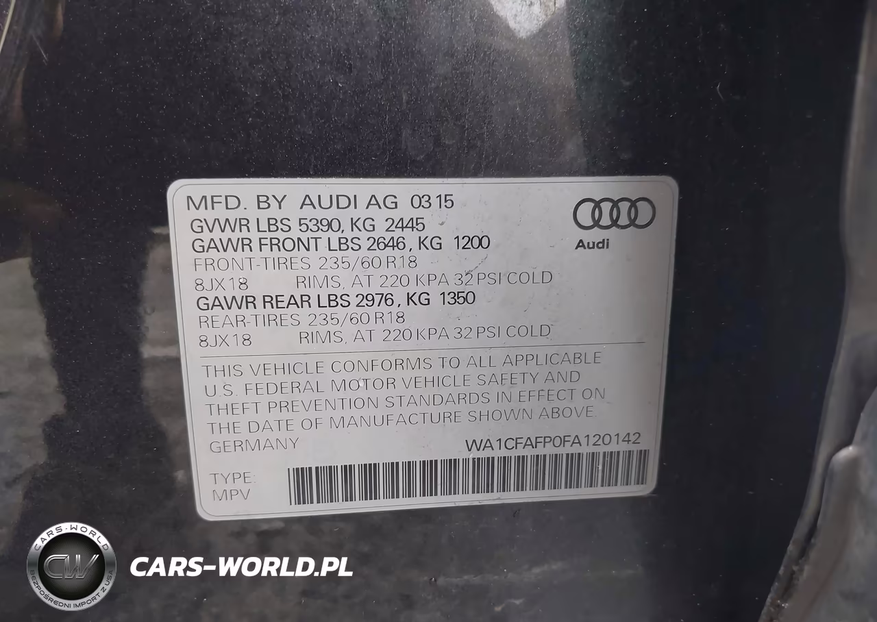 2015 Audi Q5 2.0T Premium VIN:WA1CFAFP0FA120142 - 9