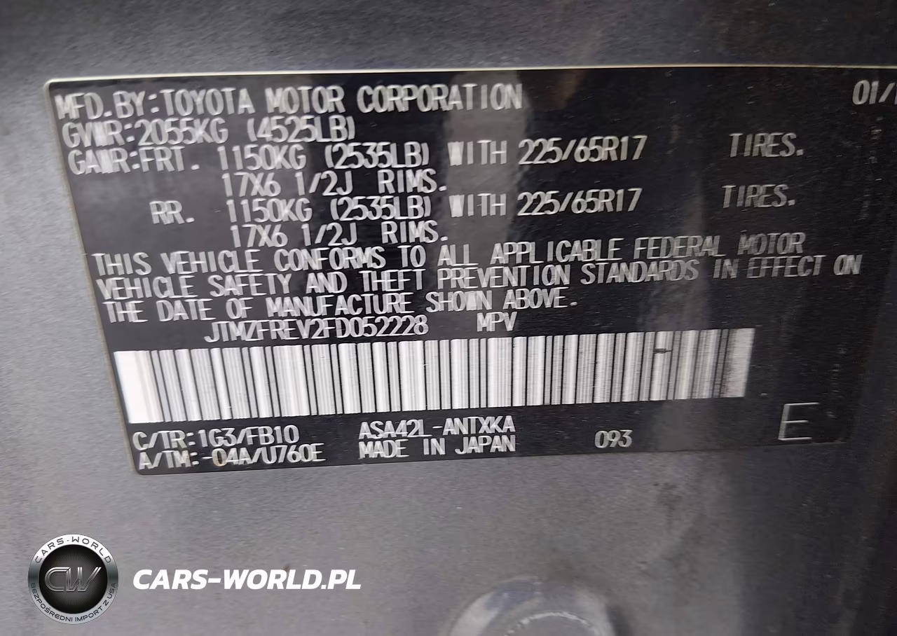 2015 Toyota Rav4 Le VIN:JTMZFREV2FD052228 - 9