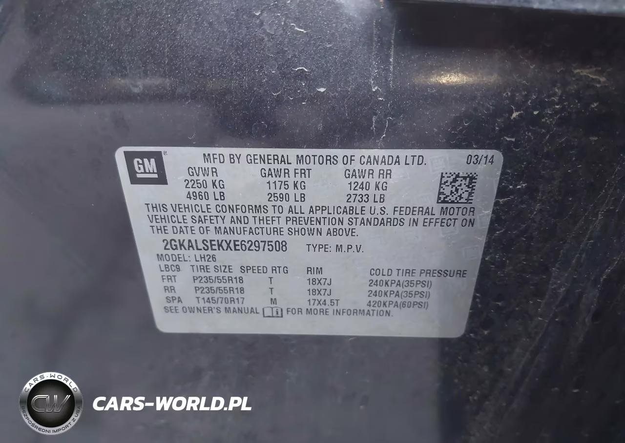 2014 GMC Terrain Slt-1 VIN:2GKALSEKXE6297508 - 9