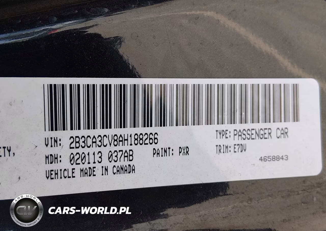 2010 Dodge Charger Sxt VIN:2B3CA3CV8AH188266 - 9