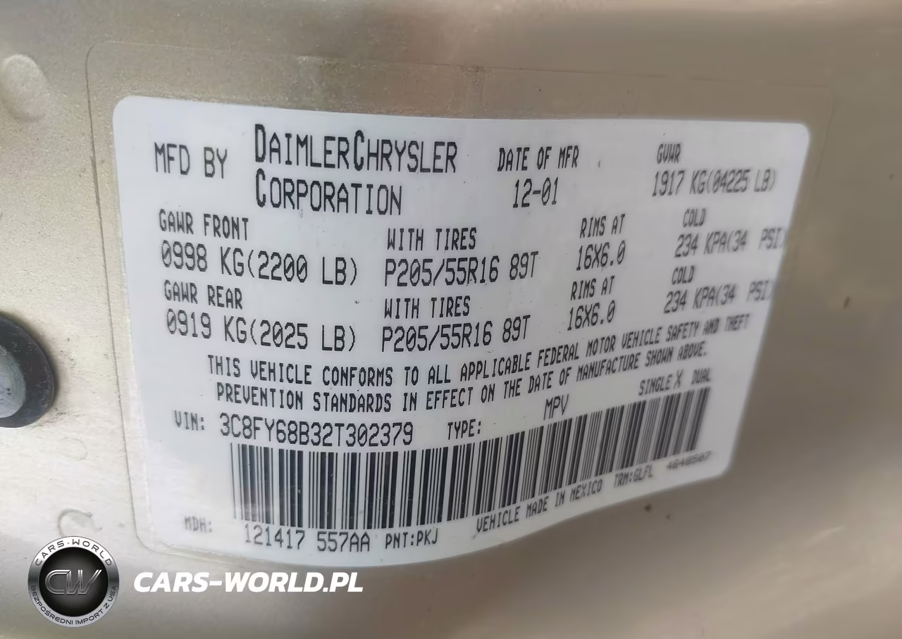 2002 Chrysler Pt Cruiser Limited VIN:3C8FY68B32T302379 - 9
