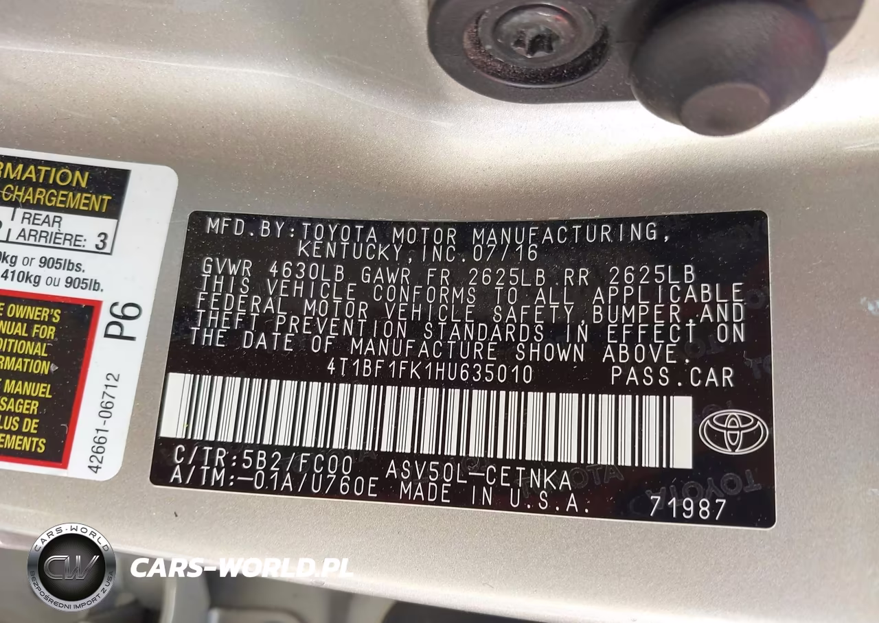 2017 Toyota Camry Le VIN:4T1BF1FK1HU635010 - 9