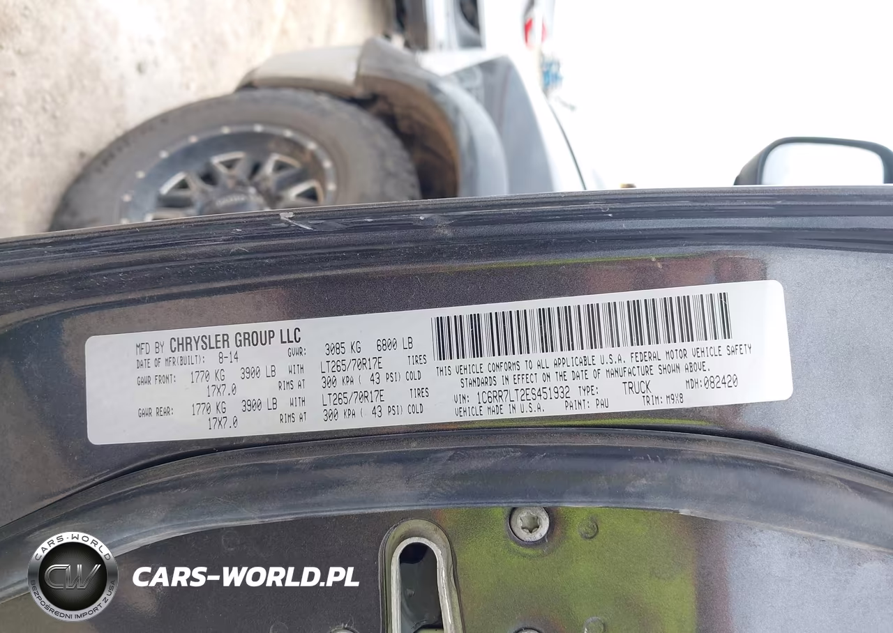 2014 Ram 1500 Outdoorsman VIN:1C6RR7LT2ES451932 - 9