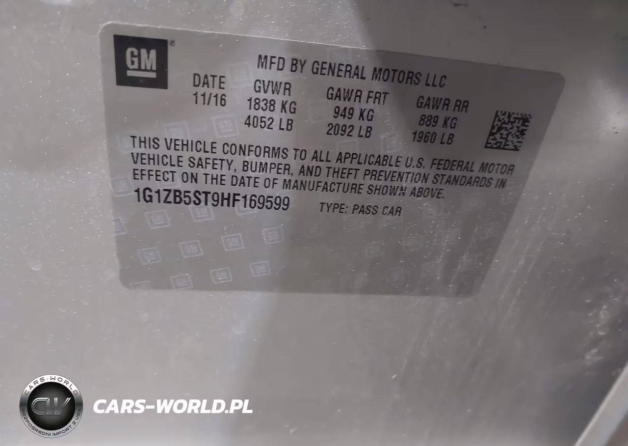 2017 Chevrolet Malibu Ls VIN:1G1ZB5ST9HF169599 - 9