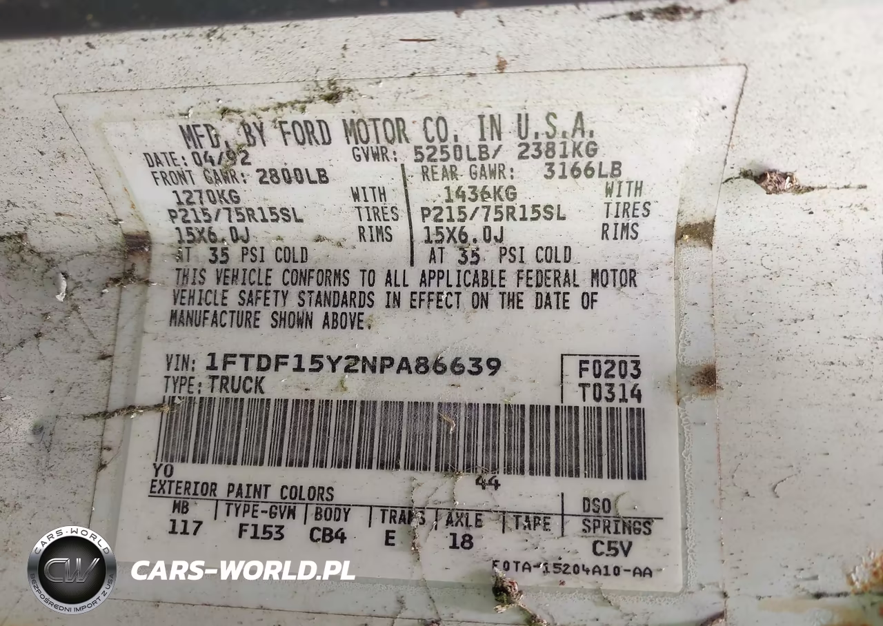1992 Ford F150 VIN:1FTDF15Y2NPA86639 - 9