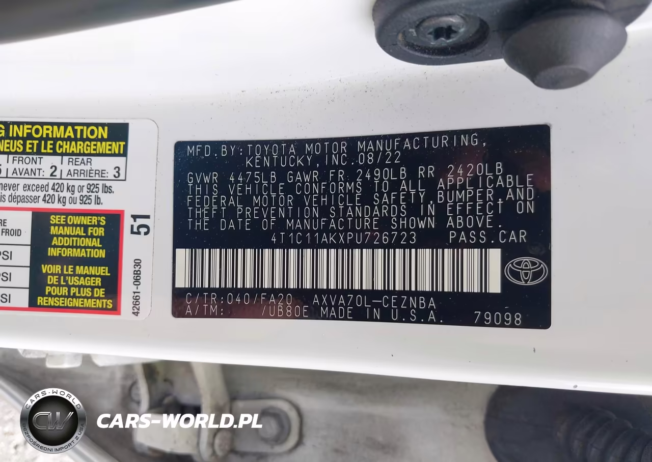2023 Toyota Camry Le VIN:4T1C11AKXPU726723 - 9