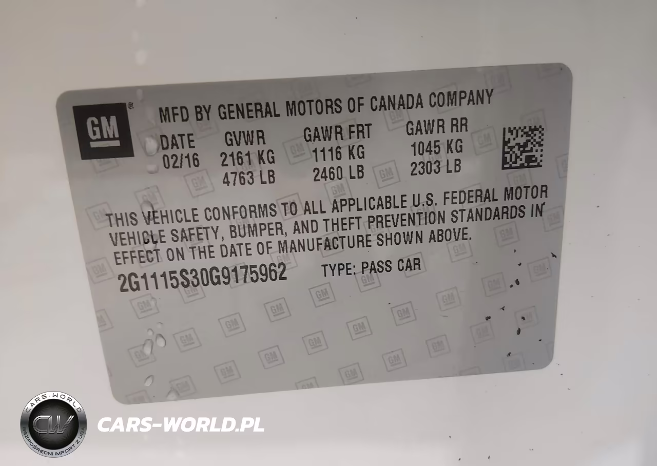 2016 Chevrolet Impala 2Lt VIN:2G1115S30G9175962 - 9