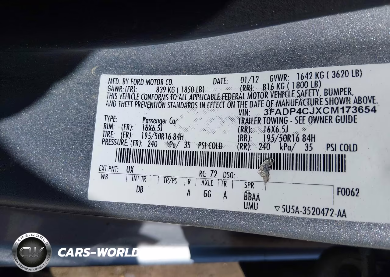 2012 Ford Fiesta Sel VIN:3FADP4CJXCM173654 - 9