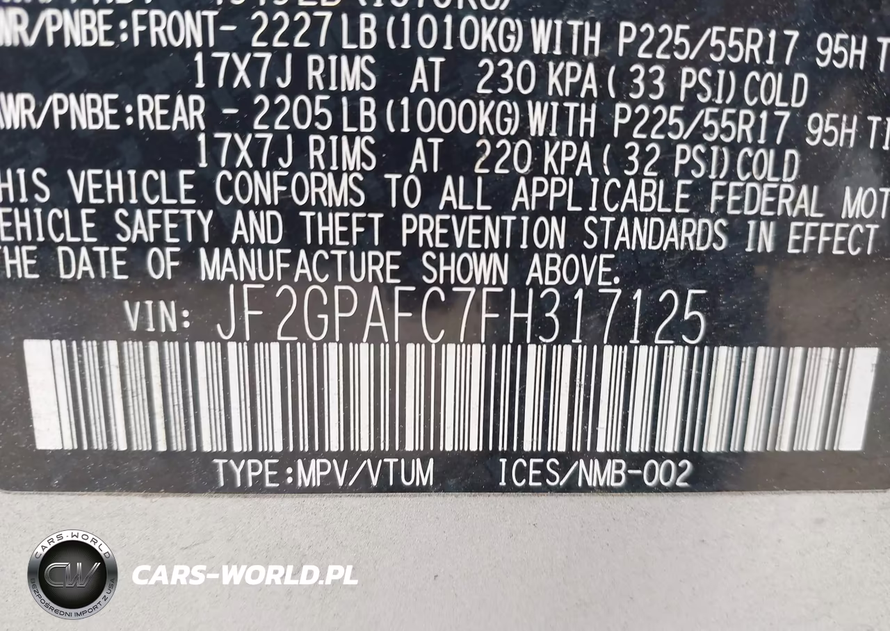 2015 Subaru Xv Crosstrek 2.0I Premium VIN:JF2GPAFC7FH317125 - 9