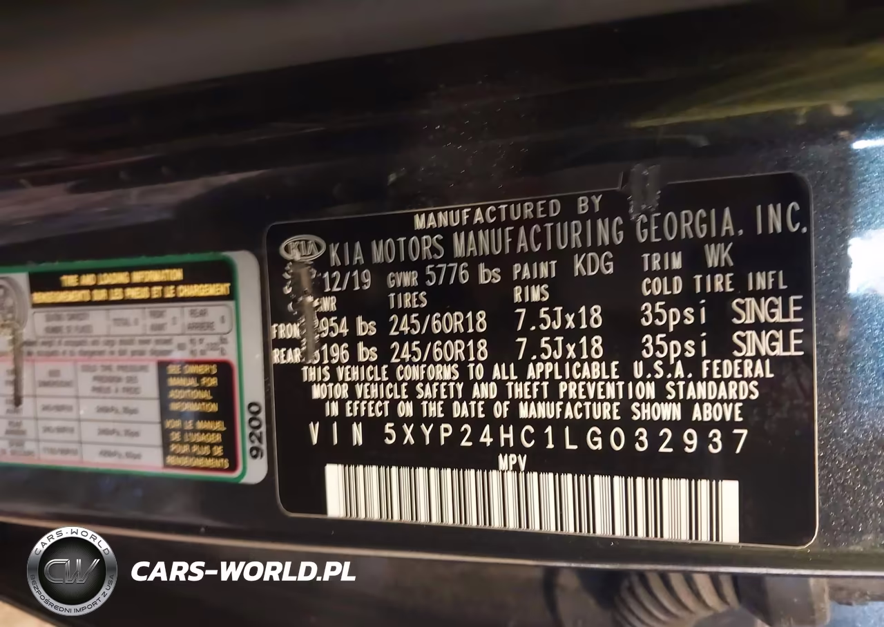 2020 Kia Telluride Lx VIN:5XYP24HC1LG032937 - 9