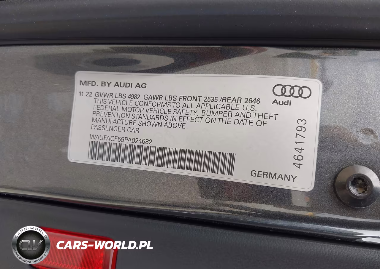 2023 Audi A5 Sportback Premium Plus 45 Tfsi S Line Quattro S Tronic VIN:WAUFACF59PA024682 - 9