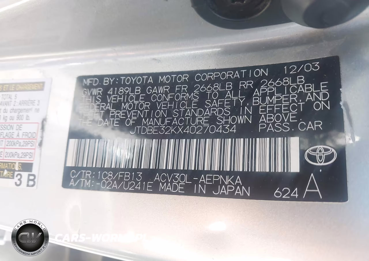 2004 Toyota Camry Le-Se-Std-Xle VIN:JTDBE32KX40270434 - 9