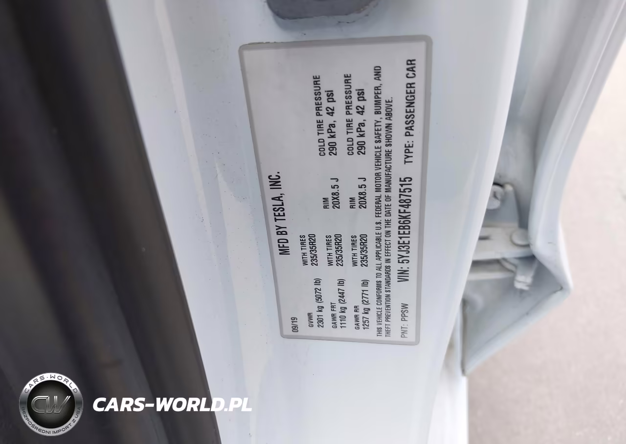 2019 Tesla Model 3 Long Range-Performance VIN:5YJ3E1EB6KF487515 - 9