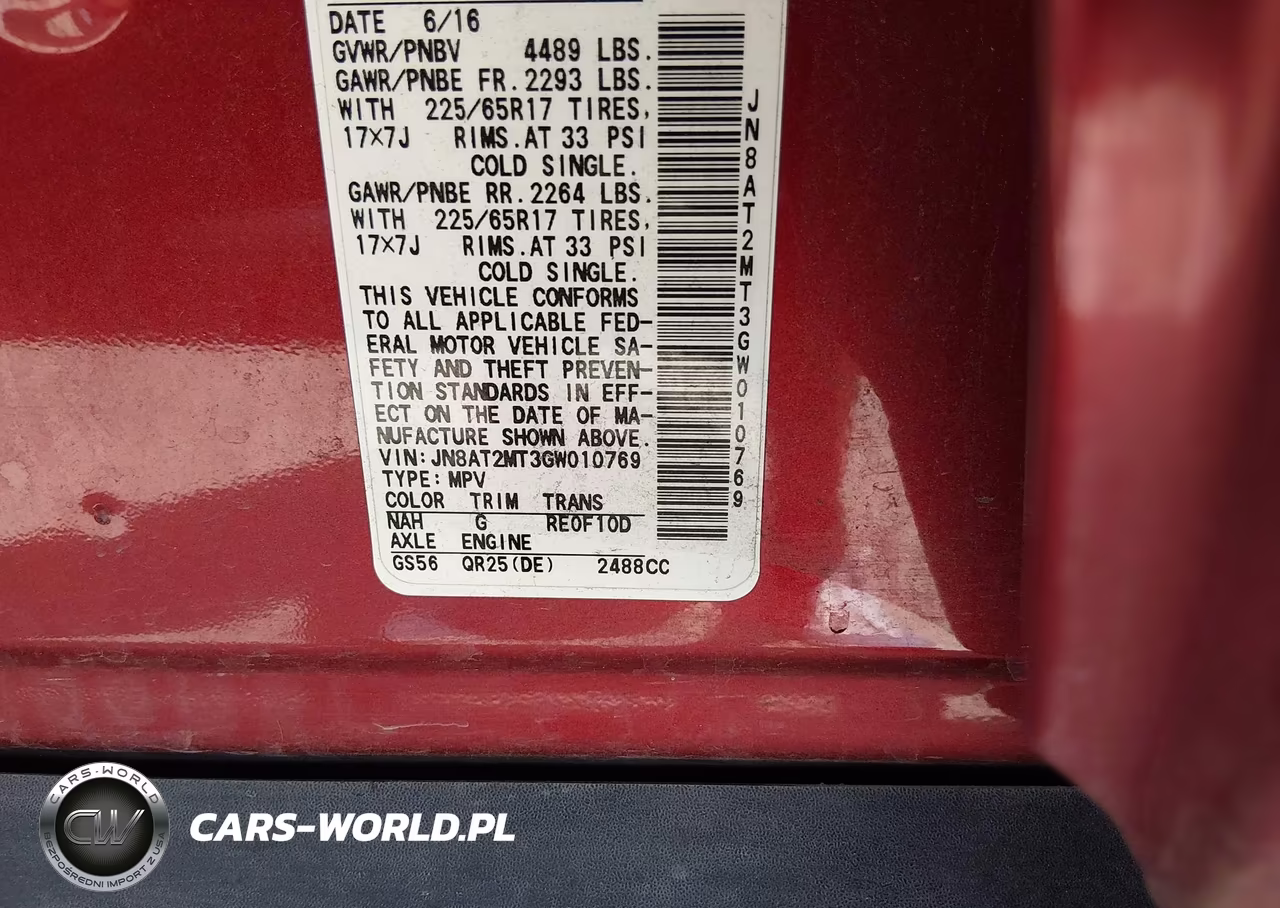 2016 Nissan Rogue S VIN:JN8AT2MT3GW010769 - 9
