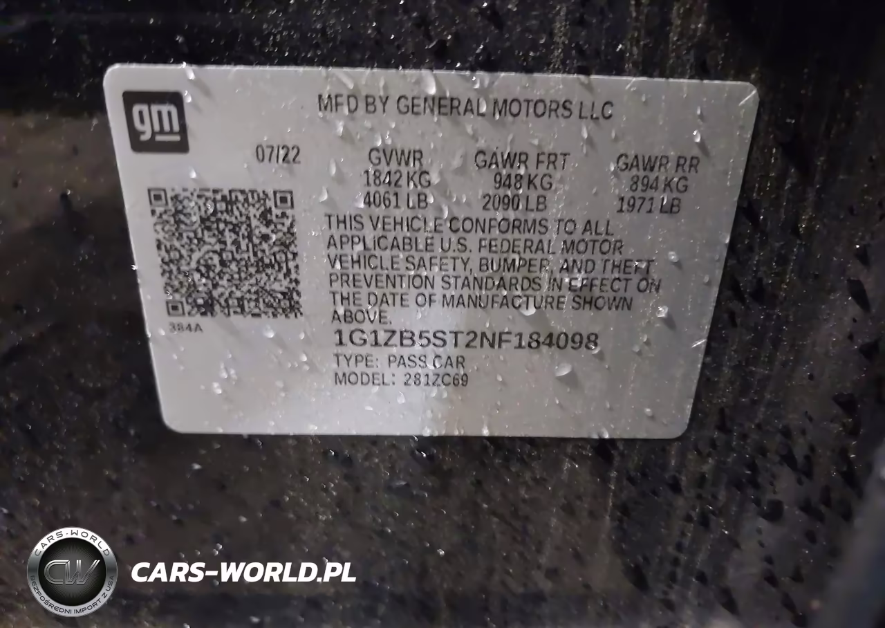 2022 Chevrolet Malibu Fwd Ls VIN:1G1ZB5ST2NF184098 - 9