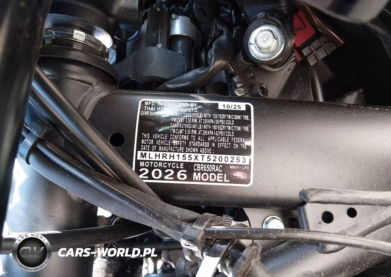 2026 Honda Cbr650 R VIN:MLHRH155XT5200253 - 10