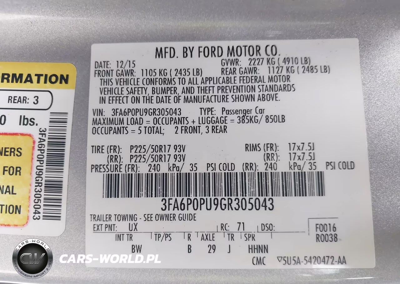 2016 Ford Fusion Energi Se Luxury VIN:3FA6P0PU9GR305043 - 9